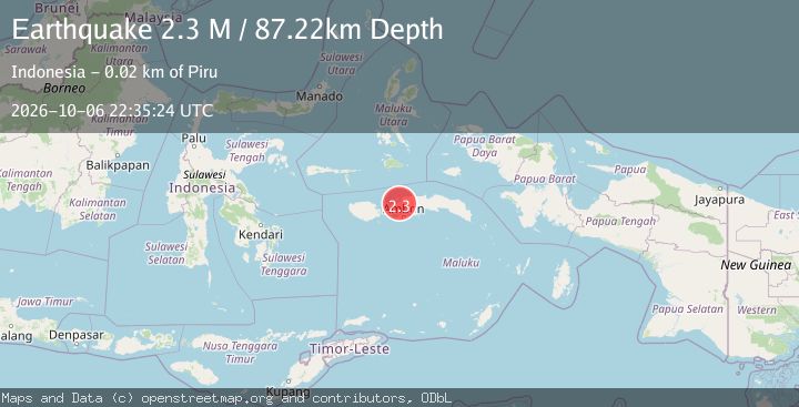 Map of Seram, Indonesia
