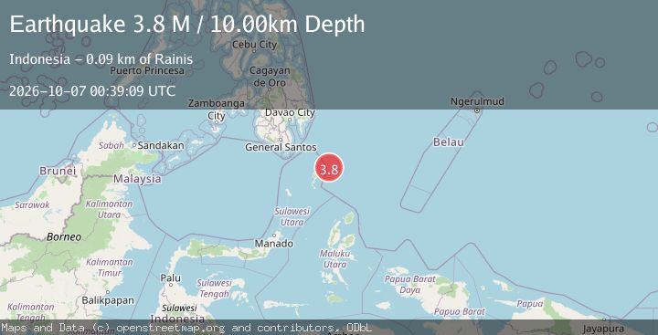 Map of Talaud Islands, Indonesia