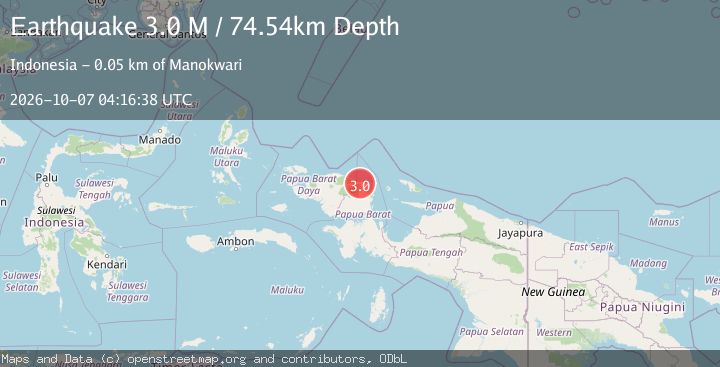 Map of West Papua Region, Indonesia