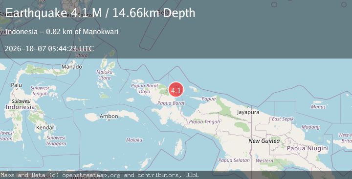 Map of West Papua Region, Indonesia