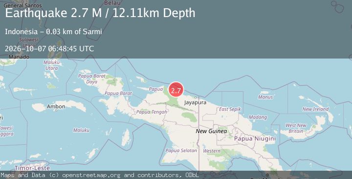 Map of Near North Coast of West Papua