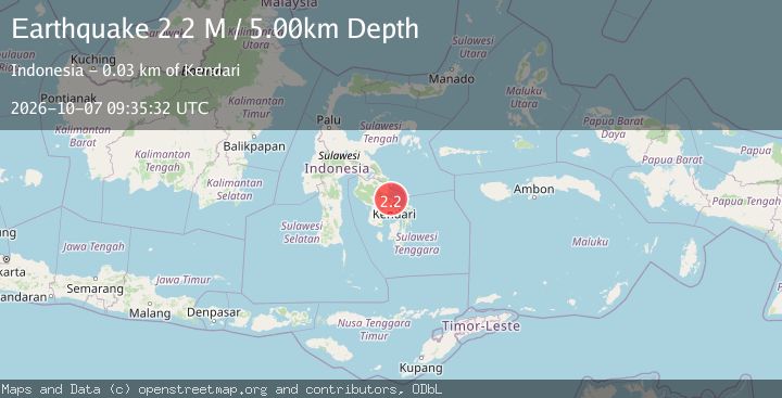 Map of Sulawesi, Indonesia