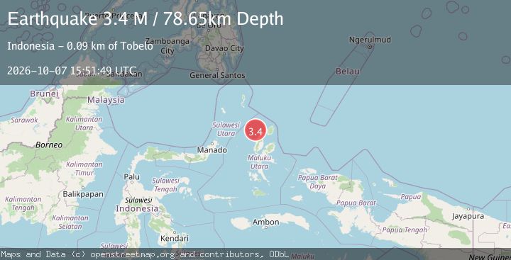 Map of Northern Molucca Sea