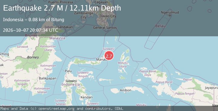 Map of Northern Molucca Sea
