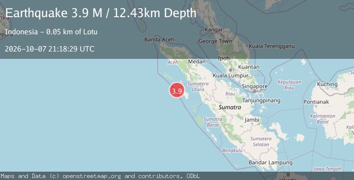 Map of Off West Coast of Northern Sumatra