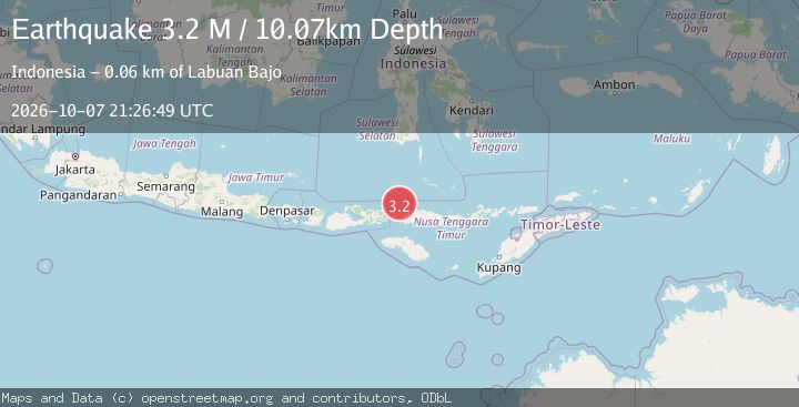 Map of Flores Region, Indonesia