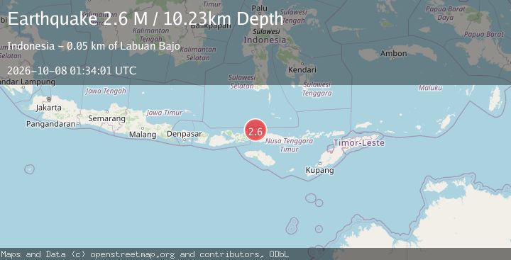 Map of Flores Region, Indonesia