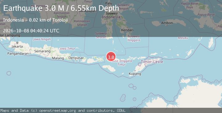 Map of Flores Region, Indonesia