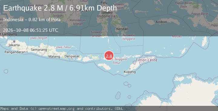 Map of Flores Region, Indonesia