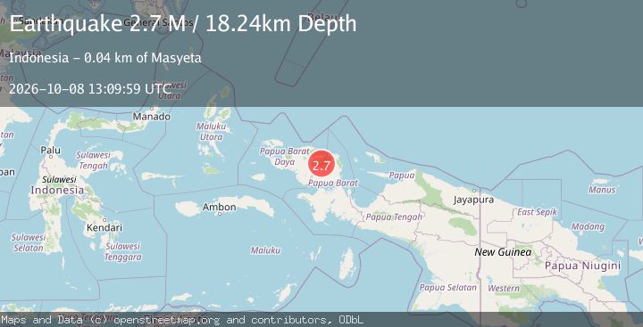 Map of West Papua Region, Indonesia
