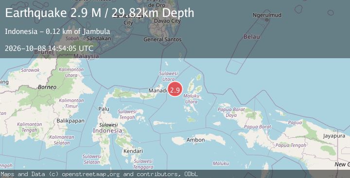 Map of Northern Molucca Sea