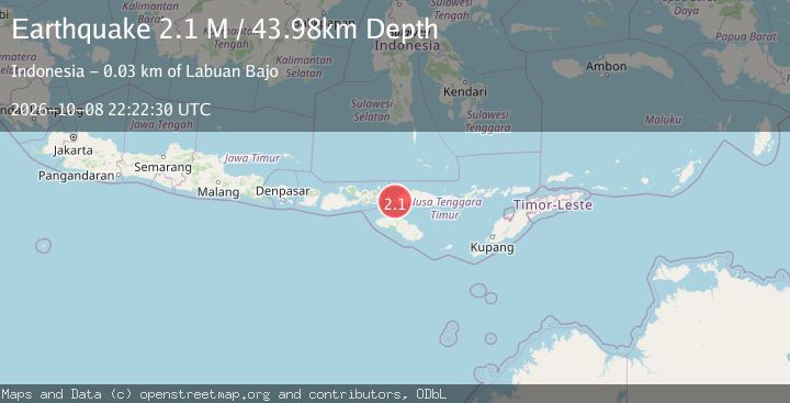 Map of Flores Region, Indonesia
