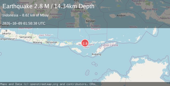 Map of Flores Region, Indonesia