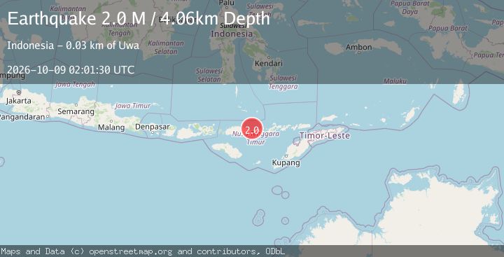 Map of Flores Region, Indonesia