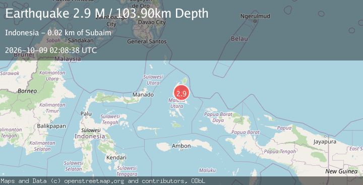 Map of Halmahera, Indonesia