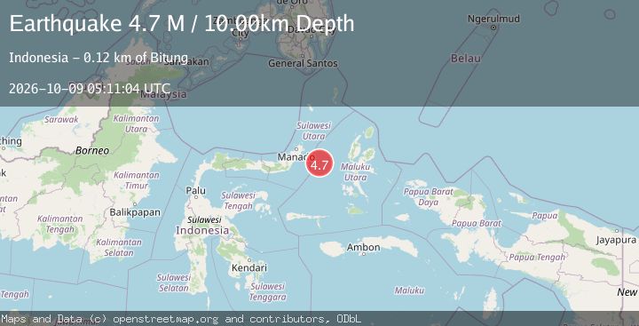 Map of Northern Molucca Sea