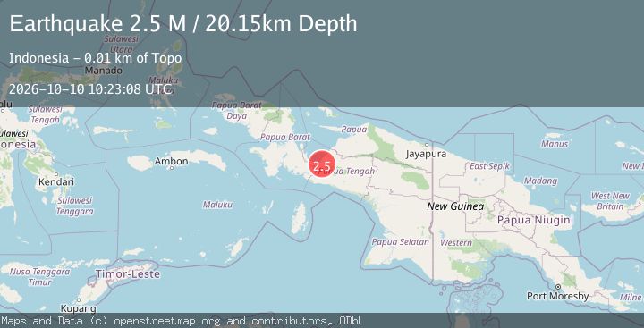 Map of West Papua Region, Indonesia