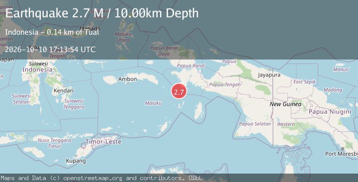 Map of West Papua Region, Indonesia