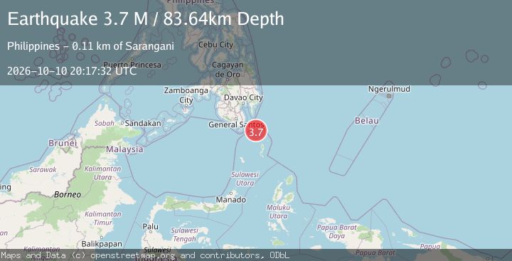 Map of Mindanao, Philippines