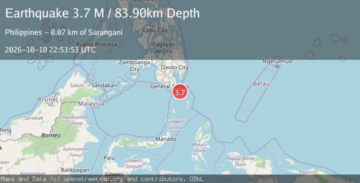 Map of Mindanao, Philippines