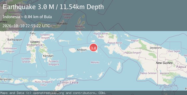 Map of Seram, Indonesia