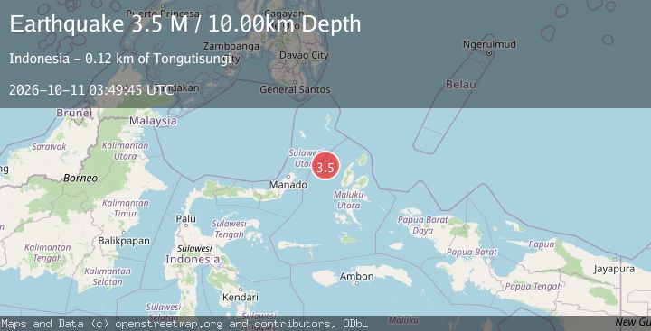 Map of Northern Molucca Sea