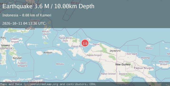 Map of West Papua Region, Indonesia