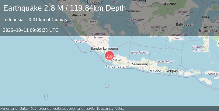 Map of Java, Indonesia