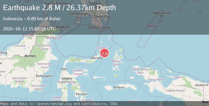 Map of Northern Molucca Sea