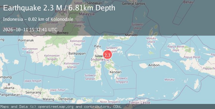 Map of Sulawesi, Indonesia