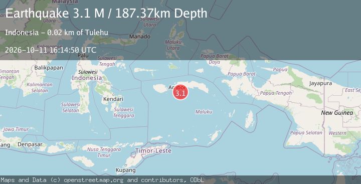 Map of Seram, Indonesia