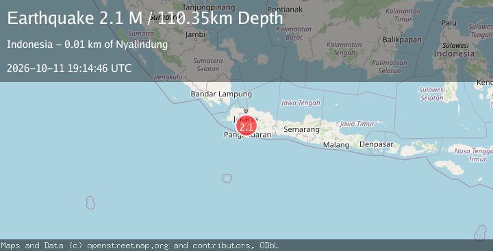Map of Java, Indonesia