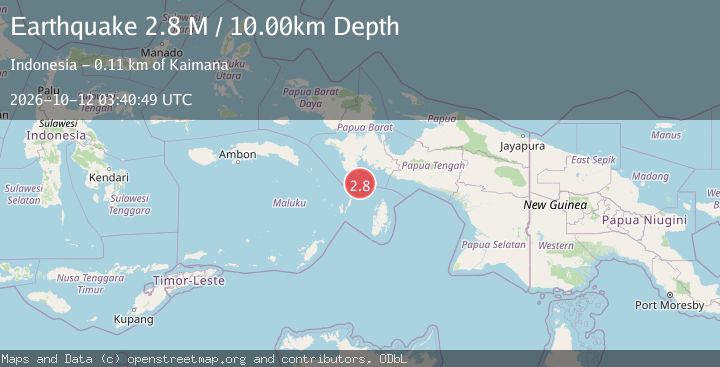 Map of West Papua Region, Indonesia