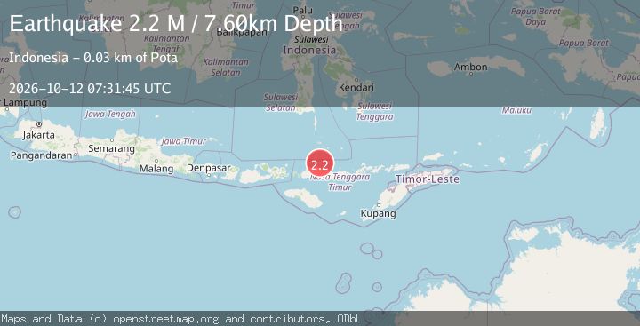 Map of Flores Region, Indonesia