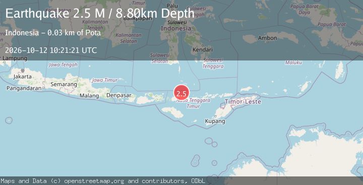 Map of Flores Region, Indonesia