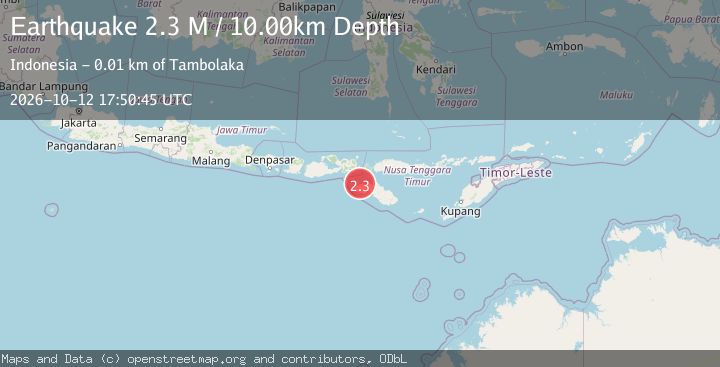 Map of Sumba Region, Indonesia