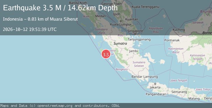 Map of Southern Sumatra, Indonesia
