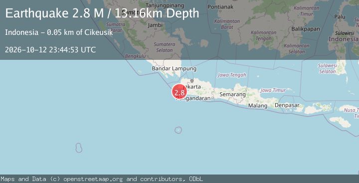 Map of Java, Indonesia