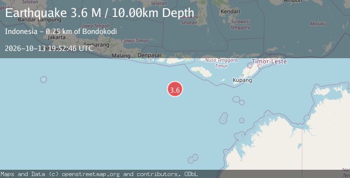 Map of South of Sumbawa, Indonesia