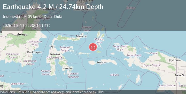 Map of Southern Molucca Sea