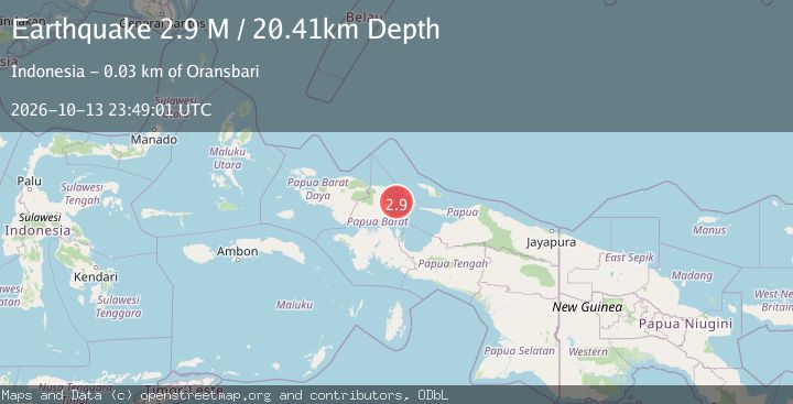 Map of West Papua Region, Indonesia