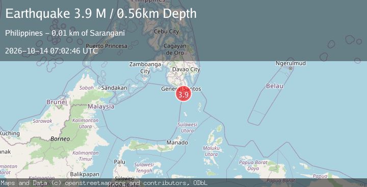 Map of Mindanao, Philippines