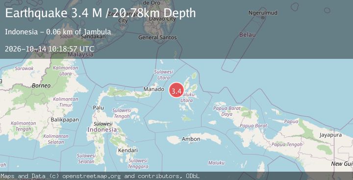 Map of Northern Molucca Sea