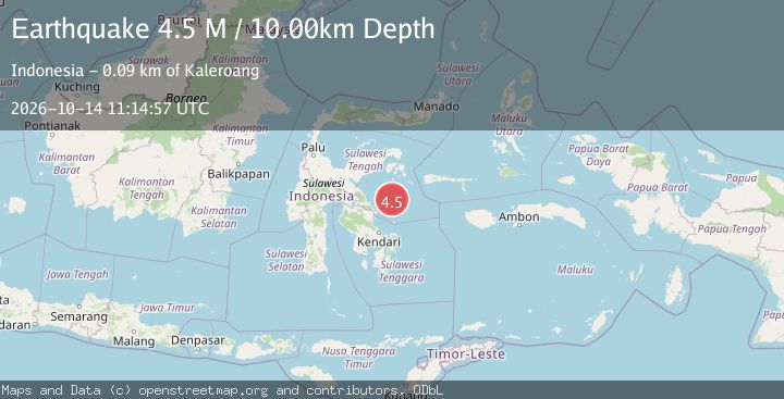 Map of Sulawesi, Indonesia