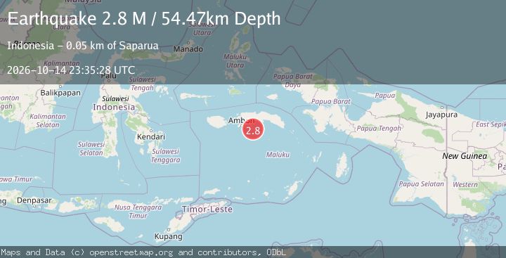 Map of Seram, Indonesia