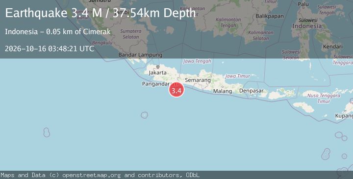 Map of Java, Indonesia