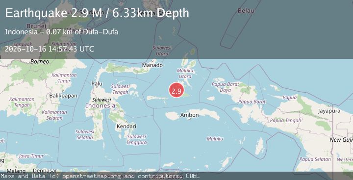 Map of Halmahera, Indonesia