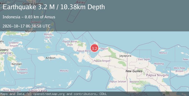 Map of West Papua Region, Indonesia