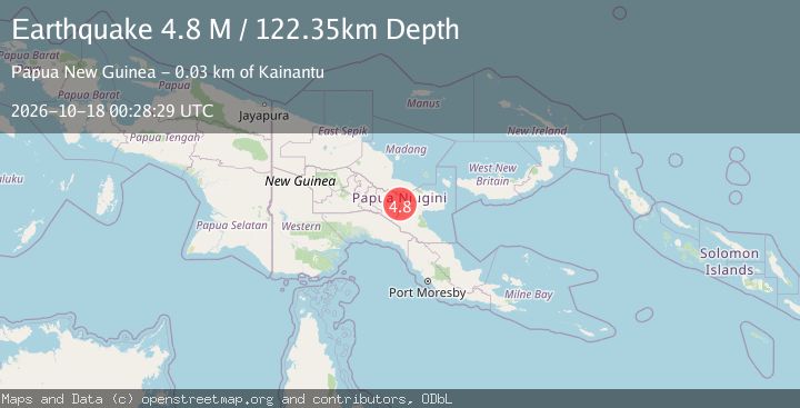 Map of Papua New Guinea Region