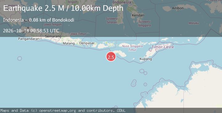 Map of South of Sumbawa, Indonesia